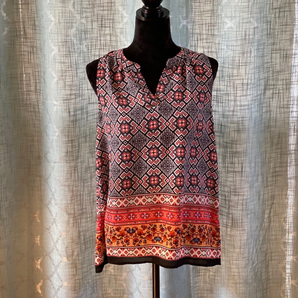 SWEET RAIN SLEEVELESS PRINT TOP (medium)